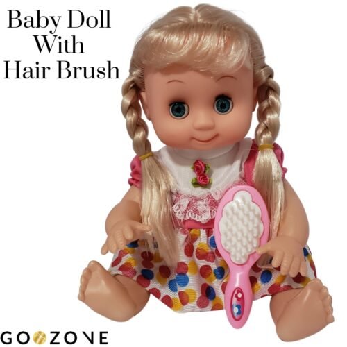 Baby Girl with Hair Brush and Plats