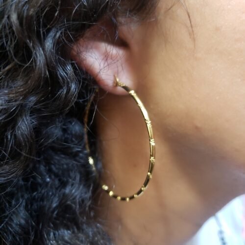 Diamond Cut Hoop Earing