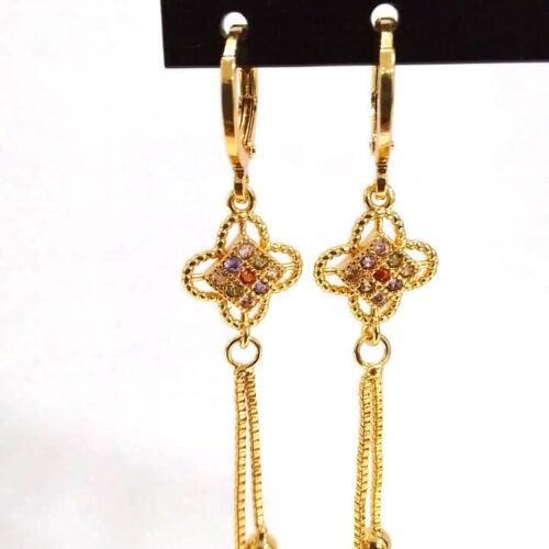 Crystal gold Hanging Earring Mix Gold Ball