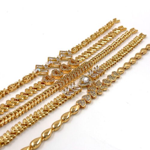 Gold and Crystal Hand Bands