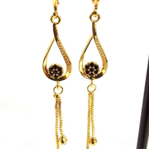 Crystal gold Hanging Earring Mix Gold Ball
