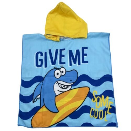 Shark Kids Bath Cloak