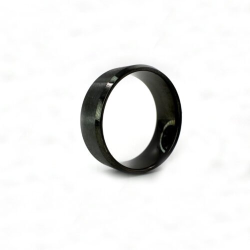 Plain Black Stainless Steel Ring