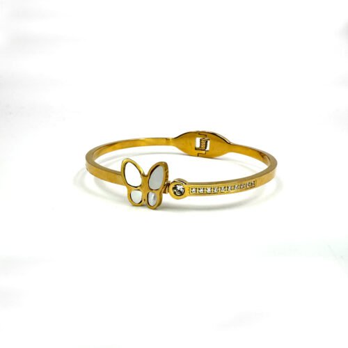 Cz White Butterfly Bracelet