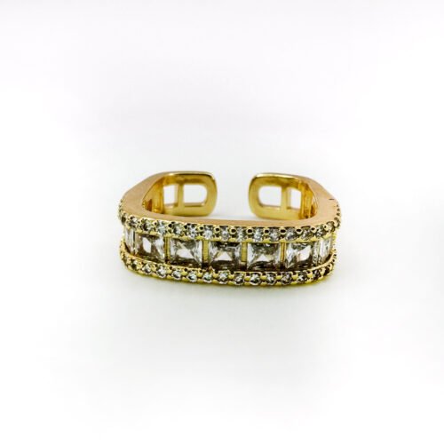 CZ Square Design Ring
