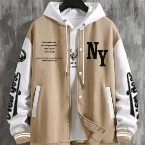 Extended Sizes Men Plus Letter Printed Athletic Jacket sizes 5xl to 6xl