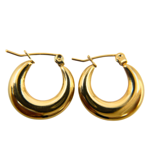 Plain Gold Hoop Earrings