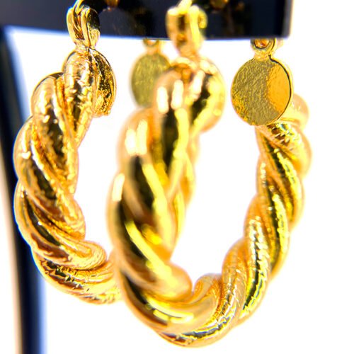 Plain Gold Twist Hoop