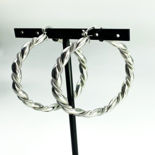 Silver Big Hoop Earrings